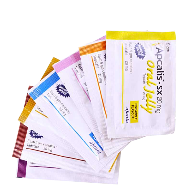 Confezione Apcalis Oral Jelly 20 mg bustine tadalafil