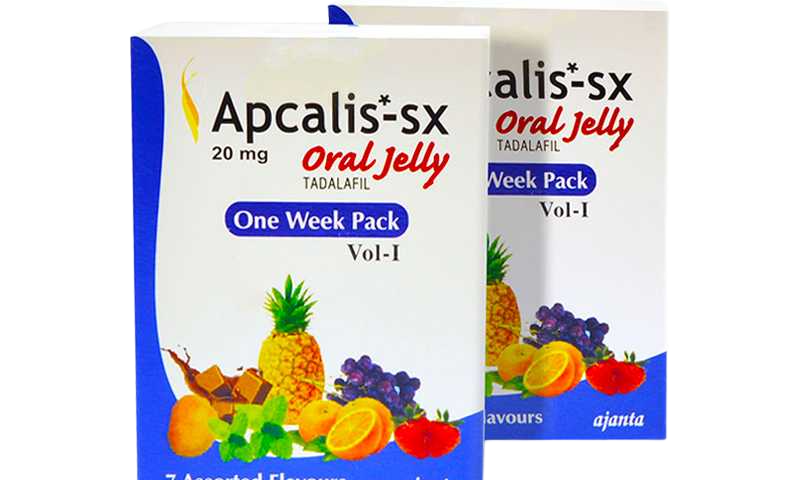 Apcalis Oral Jelly 20 mg tadalafil in gel orale gusti fruttati