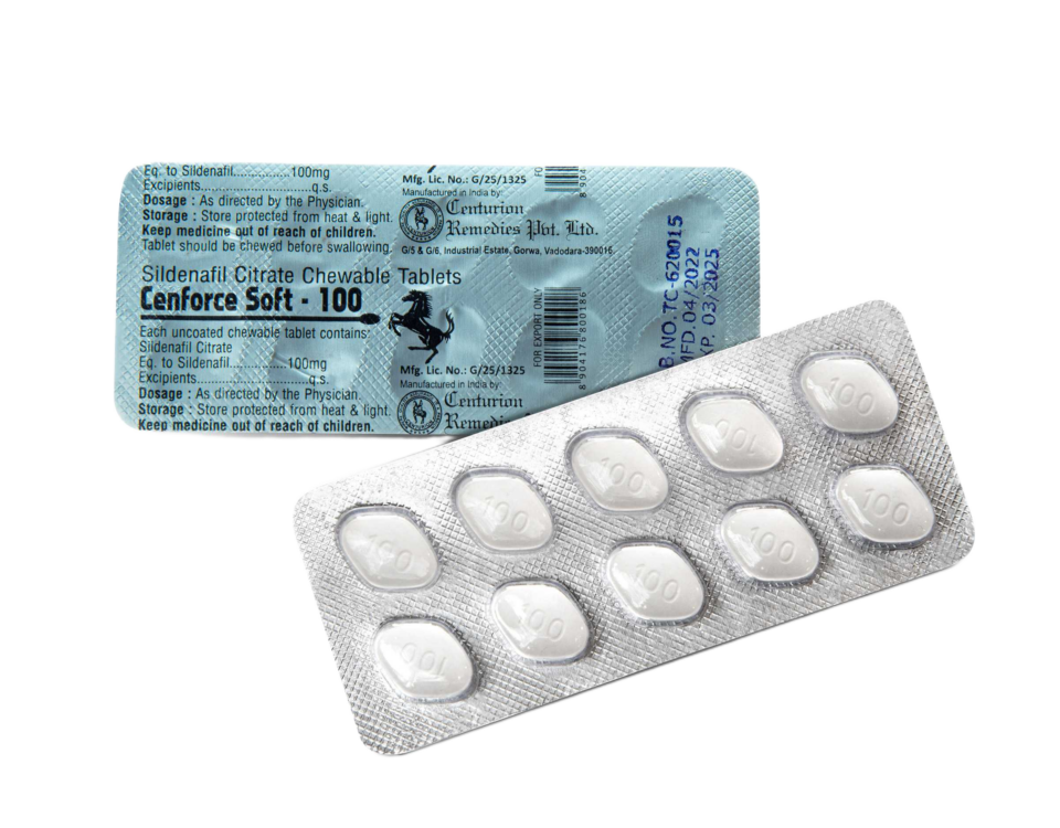 Cenforce Soft 100 mg compresse masticabili sildenafil