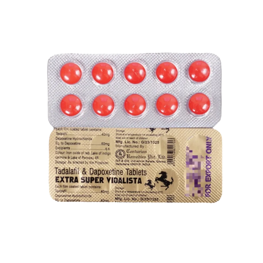 Extra Super Vidalista 100 mg tadalafil dapoxetina compresse