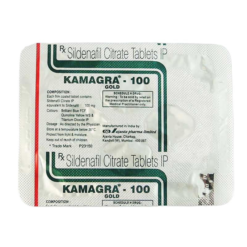 Confezione Kamagra Gold 100 mg Ajanta Pharma