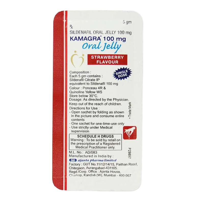 Bustine Kamagra Oral Jelly 100 mg 7 gusti assortiti