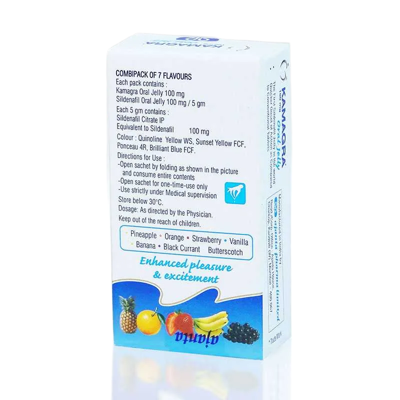 Confezione Kamagra Oral Jelly 100 mg Ajanta Pharma
