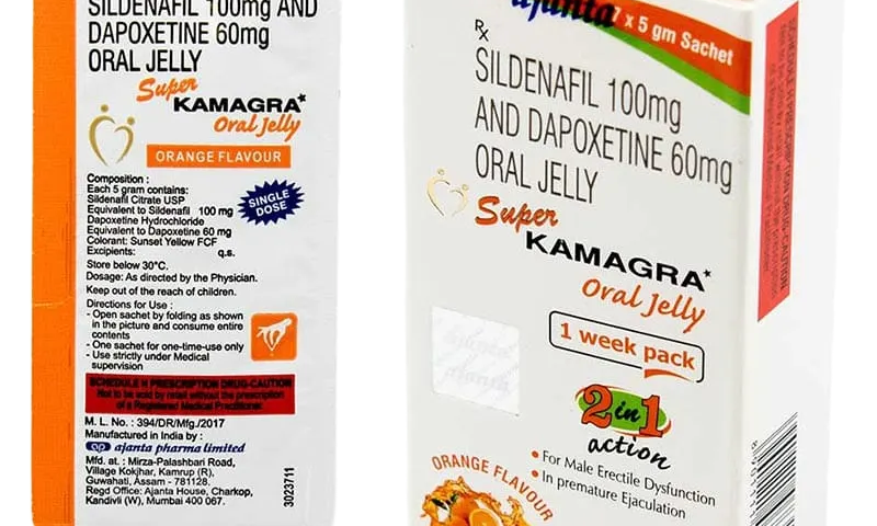 Kamagra Super Oral Jelly 160 mg gel sildenafil dapoxetina
