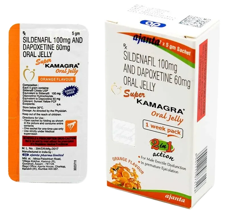 Kamagra Super Oral Jelly 160 mg gel sildenafil dapoxetina