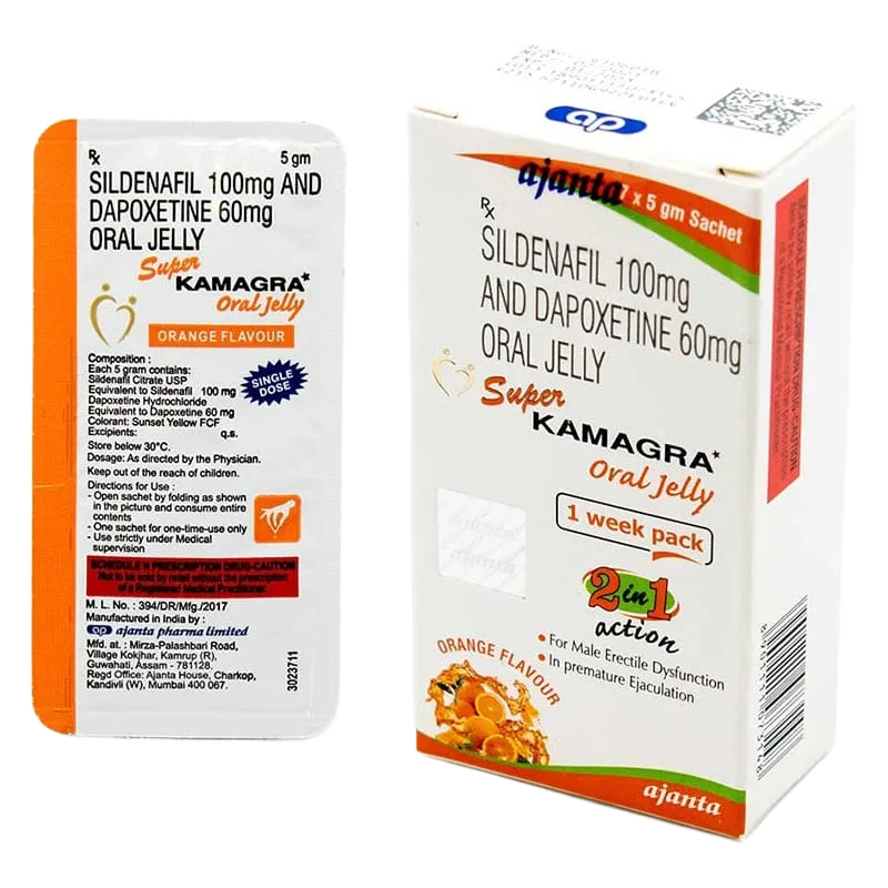 Kamagra Super Oral Jelly 160 mg gel sildenafil dapoxetina
