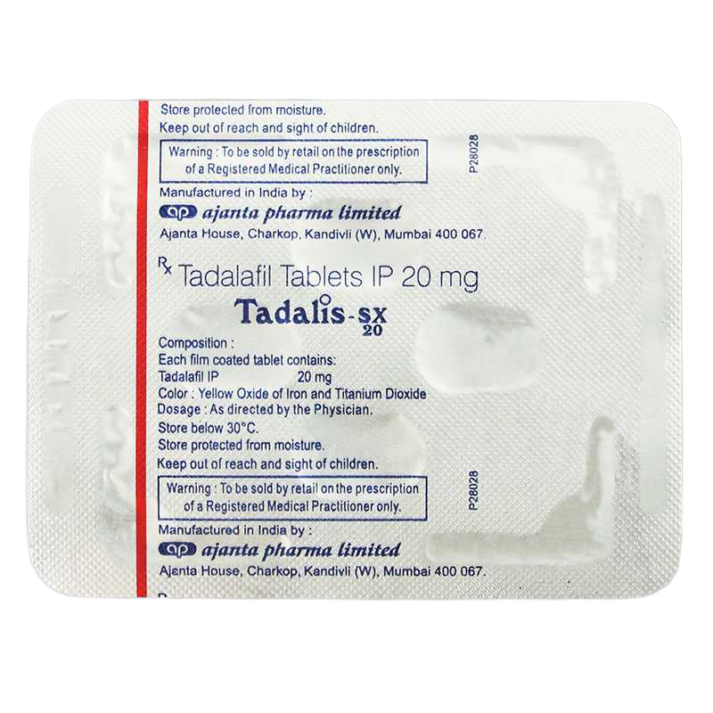 Blister Tadalis SX 20 mg 10 compresse